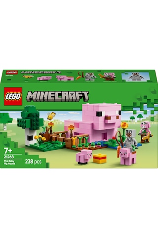 LEGO® Minecraft® Yavru Domuz Evi 21268 - 7 Yaş ve Üzeri Macera Oyunları Seven Çocuklar için Yaratıcı Oyuncak Yapım Seti (238 Parça)