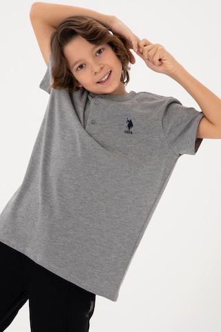 U.s. Polo Assn. Erkek Çocuk Gri Melanj Tişört Basic 50295504-vr086 Gri Melanj