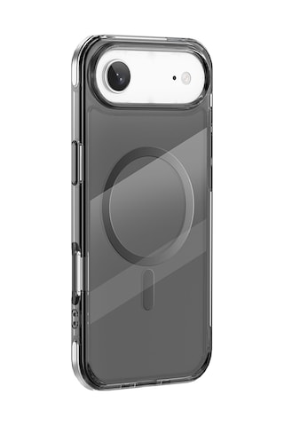 Apple Uyumlu iPhone 17 Air Kılıf M-safe Şarj Özellikli Wiwu Mcc-702 Titanyum Pro Serisi Sert Pc Kapak Siyah Siyah