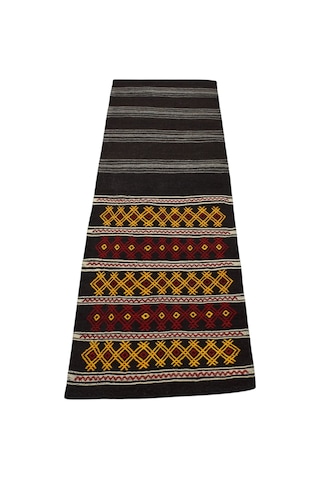 Zehra Abla Halı El Dokuma Nadir Otantik Kağızman Yün Yolluk Kilim 6305