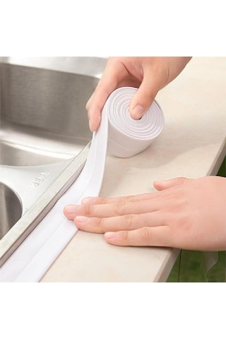 Su Geçirmez Lavabo Küvet Kenar Bandı Kendinden Yapışkanlı Sızdırmaz Bant Banyo Mutfak