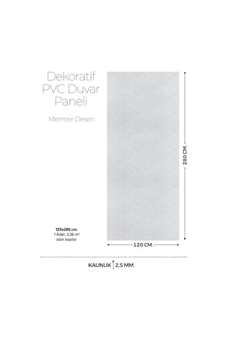 120 Cm X 280 Cm Duvar Paneli,salon,duvar,tv Ünitesi-açık Gri Mermer Desen Mt209-120x280