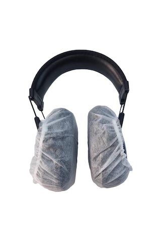 White Guard 50lik Paket 11cm -beyaz Tek Kullanımlık Kulaklık Bonesi-kullan At Kulaklık Kılıfı