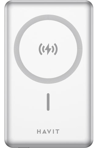 Havit PB5203 10000mAh 20 W Magsafe Ultra İnce Manyetik Kablosuz Powerbank Gri