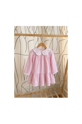 Unicornkids Keten Pembe Elbise Pembe Pembe
