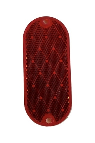 Kırmızı Vidalı & Yapıştırma  Oval Reflektör Made In Usa
