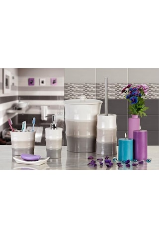 Primanova Elly 5 Parça Banyo Seti Gri