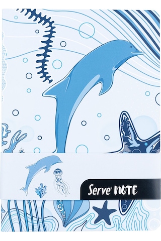 Serve Deep Hediye Seti - Defter, Serve Deep Uclu Kalem, Silgi, Min Gök Mavi