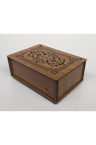 Ahşap Çay Kutusu Tea Box 9 Bölmeli Cvz 72 Adet Bitki Çayı Dahil Çok Renkli