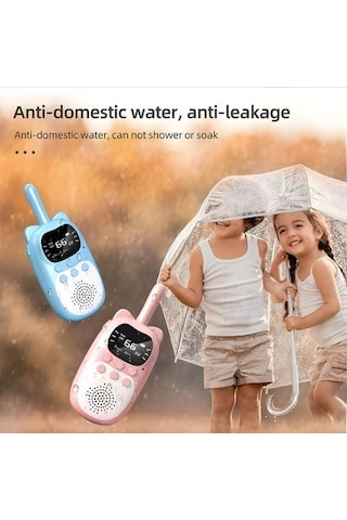 Yaozixa ç Ocuklar İç İn 3km Kablosuz Telsiz Seti - Usb Şarjlı, Oyun Ve Aile Etkileşimi İç İn Mavi-pembe, 2'li Paket