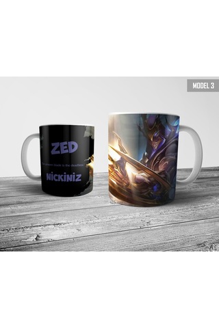 Zed İsimli Kişiye Özel Kupa Bardak (League Of Legends,Lol)