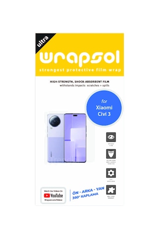 Xiaomi Civi 3 Full Kaplama Ön Ekran Arka Ve Yan Poliüretan Film