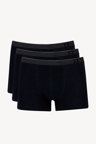 Ysf Erkek Siyah Erkek 3 Lü Pamuklu Boxer