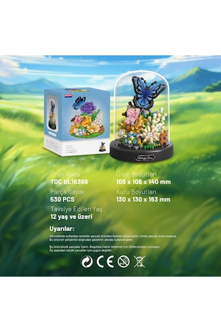 Balody Mini Bahçe Serisi Kelebeklerin Dansı Yapı Bloğu Seti 530 Parça