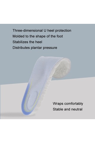 Sones 1 Çift Kalınlaştırılmış Kemer Destekli Yastıklamalı Şok Emici Ter Önleyici Koku Önleyici Nefes Alabilen Tabanlıklar, Beden: 37-38 Siyah