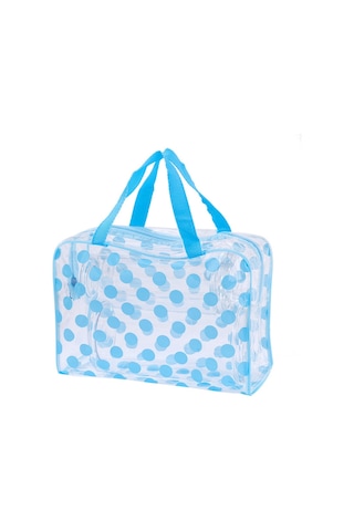 Hangfox Mavi Seyahat Pvc Su Geçirmez Kosmetik Çantası - Taşınabilir Makyaj Ve Bakım Ürünleri Saklama Çantası Toz Koruma Özelliğiyle