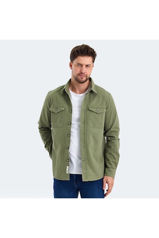 The Crow PETER Erkek Haki Gömlek