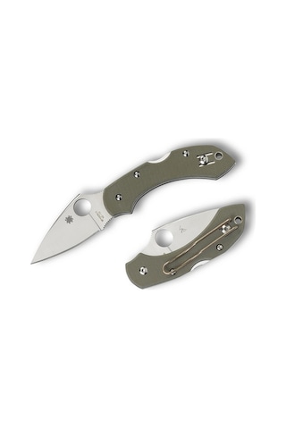 Spyderco Dragonfly Foliage Green G-10 Plainedge Kamp Çakı Yeşil