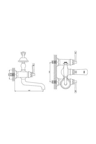 Newarc Pera Banyo Bataryası Krom 961512 Siyah