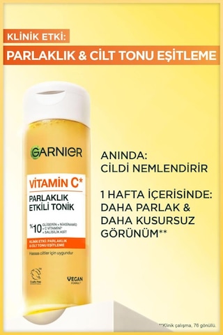 Vitamin C Parlaklık Etkili Canlandırıcı Tonik Gliserin, Niasinamid, Salisilik Asit 120 Ml 3600542628419-10608