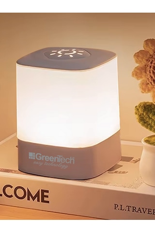 Greentech Masaüstü Şarjlı LED Aydınlatma - Gece Lambası / GT-CL09 Beyaz - Sarı