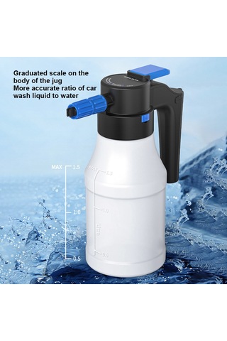 Mufunye Elektrikli Araba Yıkama Köpük Tabancası 1.5l Büyük Kapasiteli Araba Köpük Püskürtücü Basınçlı Yıkama Köpük Topu 6 Araba Kamyon Bahçe Ev Temizliği