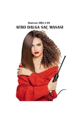 Hairens HRS-140 Afro Saç Maşası + Eldiven
