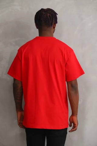 Veraura Lifestyle Unisex Baskılı Oversize T-shirt - Kırmızı