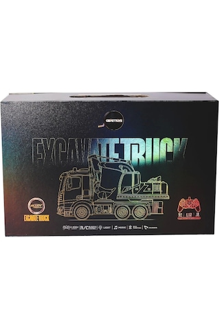 Hj8001-2 Kumandalı Metal Excavate Truck -gepettoys