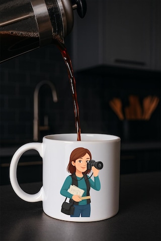 Meslek Baskili Kupa Kadin Fotoğrafçı