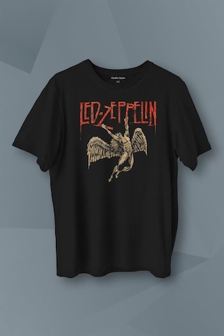 Led Zeppelin Falling Angel Rock Music Baskılı Tişört Unisex T-shirt 001