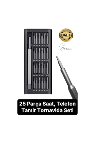 Çok Amaçlı 25 Parça Tornavida Seti Cep Telefonu Gözlük Kamera Saat Tablet Onarım Tamir Özel Kutulu