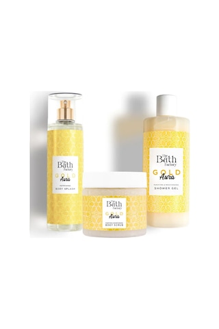 Gold Aura Duş Jeli + Gold Aura Peeling + Gold Aura Vücut Spreyi Mistik