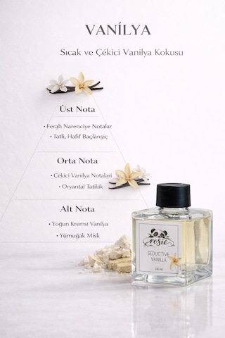 Rosie Seductive Vanilla 100 Ml Çubuklu Oda Kokusu Baştan Çıkarıcı Vanilya Kokusu