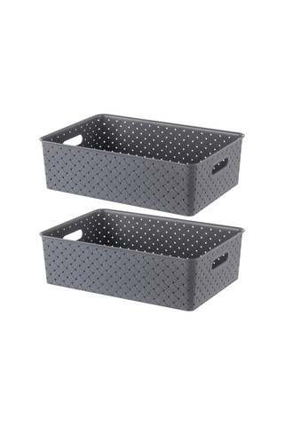 El Casa Depolama Sepeti 2 Adet, 7,5 L 58433850 Gri