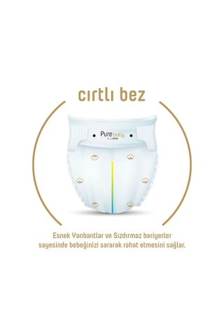 Pure Baby Bebek Bezi 5 Beden 11-20 Kg 80 Adet Ekonomik Fırsat Pk 5 Numara