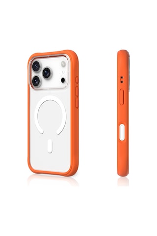 Apple Uyumlu iPhone 17 Pro  Kılıf M-safe Şarj Özellikli Airbagli Youngkit Dynamic 2 Serisi Kapak Turuncu Turuncu
