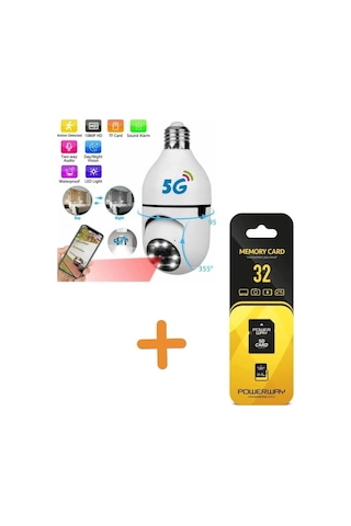 Wifi 360 Panoramik Ampul Güvenlik Kamerası Çift Wifi 360 Derece Gece Görüşlü