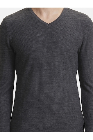 Slim Fit Erkek Kazak Antrasit Melanj-aw18