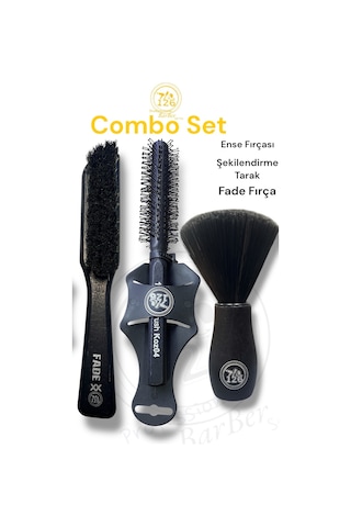 126 Ense Fırçası & Fade Fırça & Saç Fırçası Combo Set
