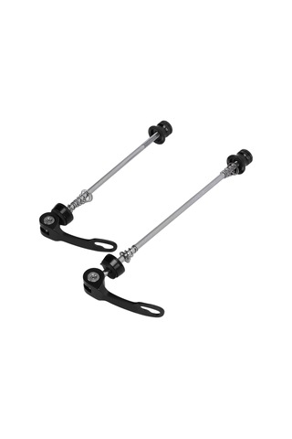 Xindoker Alüminyum Ve Çelik Bisiklet Hızlı Serbest Bırakma Çubuğu, Dayanıklı, Korozyona Dayanıklı, Kolay Kurulum, Ön 100mm Arka 135mm Siyah Siyah