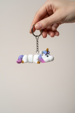 Unicorn Figürlü Hareketli Anahtarlık