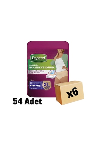 Depend Emici Külot Hasta Bezi XL 6 x 9'lu