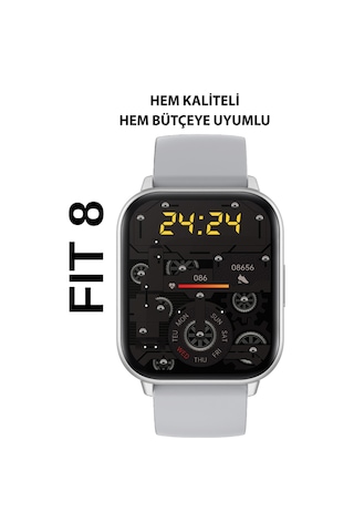 Logia FİT8 45 MM Silikon Kordon Akıllı Saat (Distribütör Garantili)