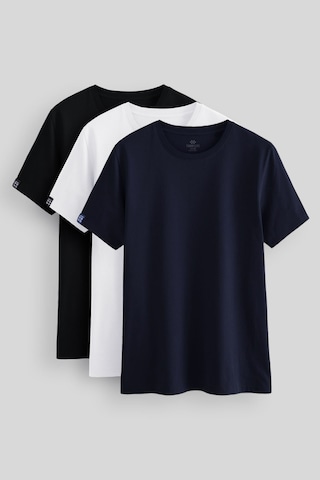 Standart Fit Basic O Yaka 3lü Paket Siyah-beyaz-lacivert Erkek T-shirt 87911 Siyah-beyaz-lacivert