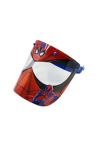Spiderman Erkek Çocuk Oynar Başlıklı Yüz Koruyucu Siperlik Koruma Çok Renkli