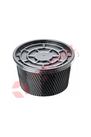 16 Oz Pp Çorba Kasesi Kapaklı 25 Adet Sızdırmaz & Dayanıklı Kullan At Set Siyah