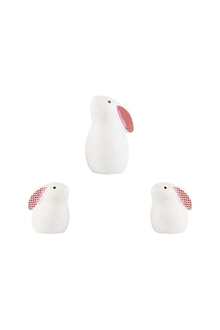 Seramik Tavşan Şekilli Masaüstü Dekorasyonu Porselen El Sanatları