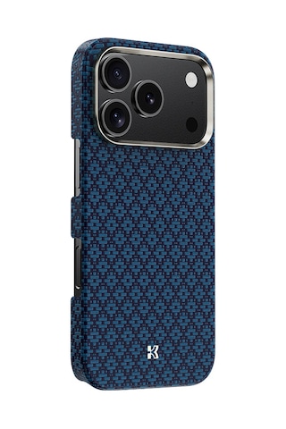 İphone 17 Pro Uyumlu Kılıfm-safe Şarj Özellikli Benks Armorair Armorgrid Serisi Kevlar Kapak Mavi Mavi