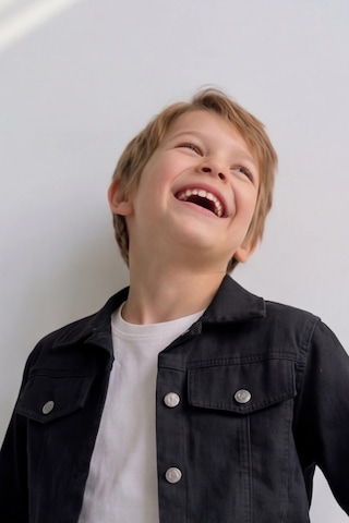 Esila Kids Erkek Çocuk Gabardin Ceket Yazlık İnce Ceket Siyah